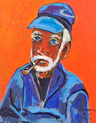 Acryl schilderij, Maya Wildevuur, Kapitein, 2012